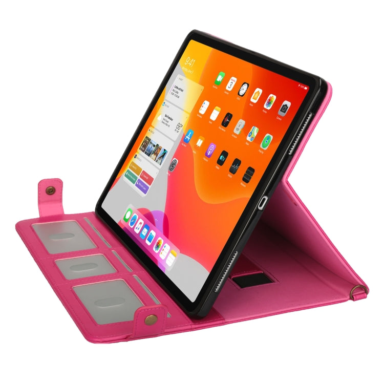 For iPad Pro 12.9 inch (2018) Envelope Horizontal Flip PU Leather Case with Card Slots & Pen Slots & Holder & Wallet & Photo Frame & Shoulder Strap