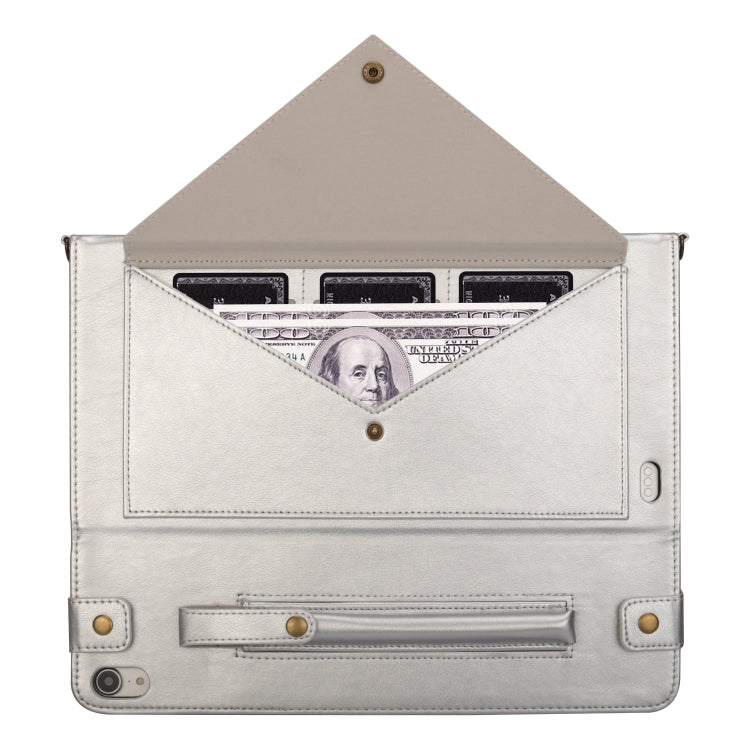 For iPad Pro 12.9 inch (2018) Envelope Horizontal Flip PU Leather Case with Card Slots & Pen Slots & Holder & Wallet & Photo Frame & Shoulder Strap