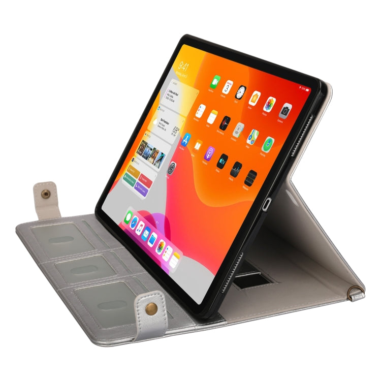 For iPad Pro 12.9 inch (2018) Envelope Horizontal Flip PU Leather Case with Card Slots & Pen Slots & Holder & Wallet & Photo Frame & Shoulder Strap