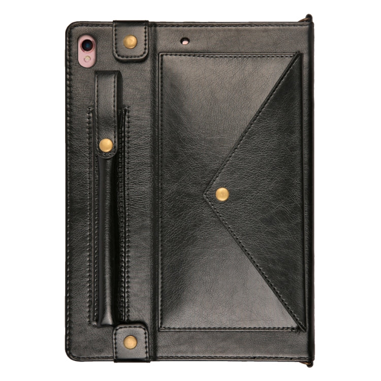 For iPad mini 5 / 4 / 3 / 2 / 1 Envelope Horizontal Flip PU Leather Case with Card Slots & Pen Slots & Holder & Wallet & Photo Frame & Shoulder Strap