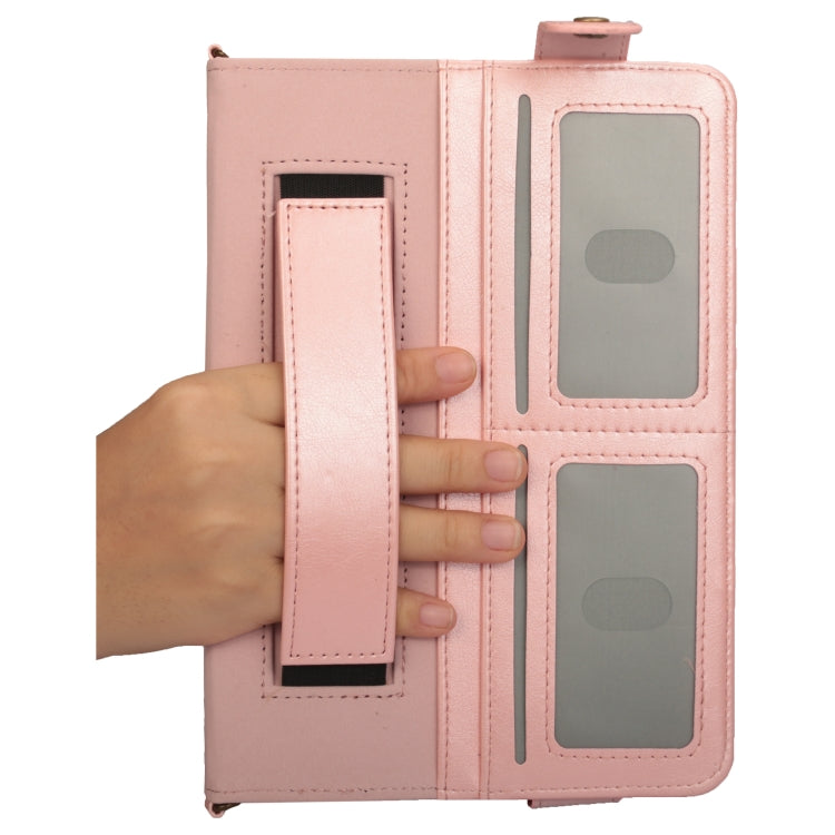 For iPad mini 5 / 4 / 3 / 2 / 1 Envelope Horizontal Flip PU Leather Case with Card Slots & Pen Slots & Holder & Wallet & Photo Frame & Shoulder Strap