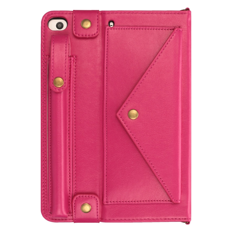 For iPad mini 5 / 4 / 3 / 2 / 1 Envelope Horizontal Flip PU Leather Case with Card Slots & Pen Slots & Holder & Wallet & Photo Frame & Shoulder Strap