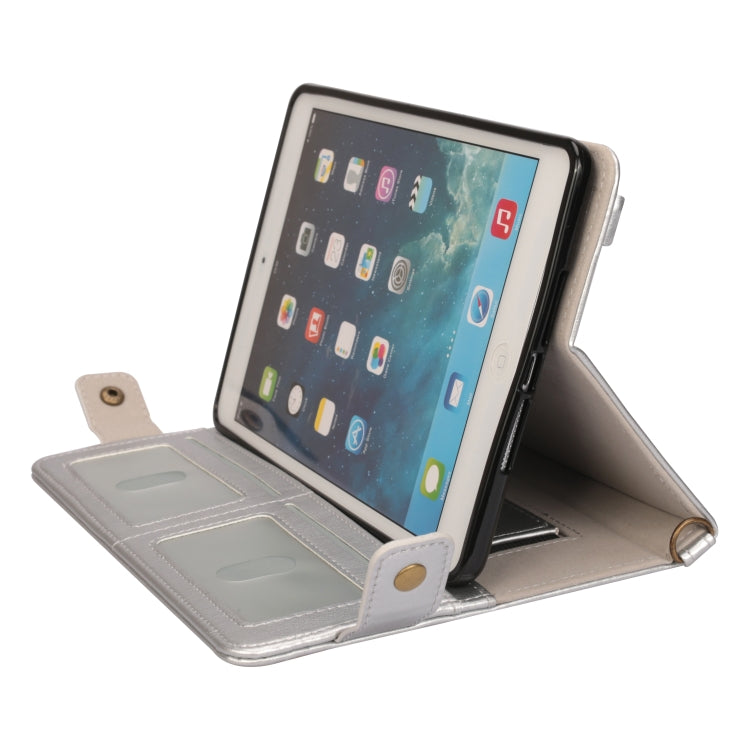 For iPad mini 5 / 4 / 3 / 2 / 1 Envelope Horizontal Flip PU Leather Case with Card Slots & Pen Slots & Holder & Wallet & Photo Frame & Shoulder Strap