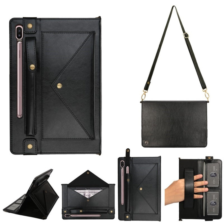 For Galaxy Tab S6 10.5 / T860 / 865 Envelope Horizontal Flip PU Leather Case with Card Slots & Pen Slots & Holder & Wallet & Photo Frame & Shoulder Strap