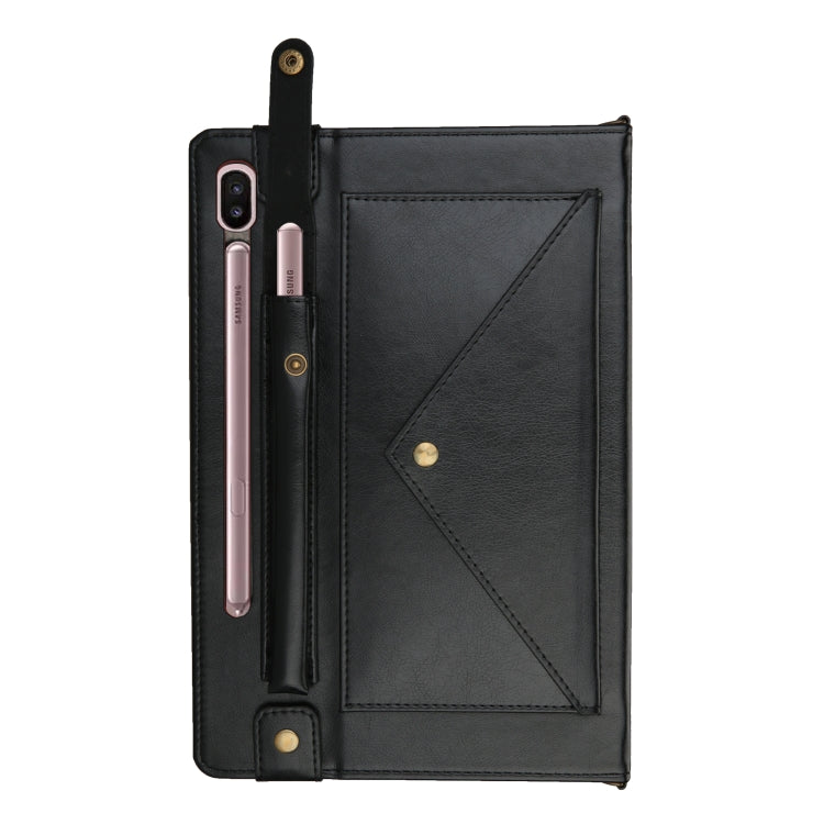 For Galaxy Tab S6 10.5 / T860 / 865 Envelope Horizontal Flip PU Leather Case with Card Slots & Pen Slots & Holder & Wallet & Photo Frame & Shoulder Strap