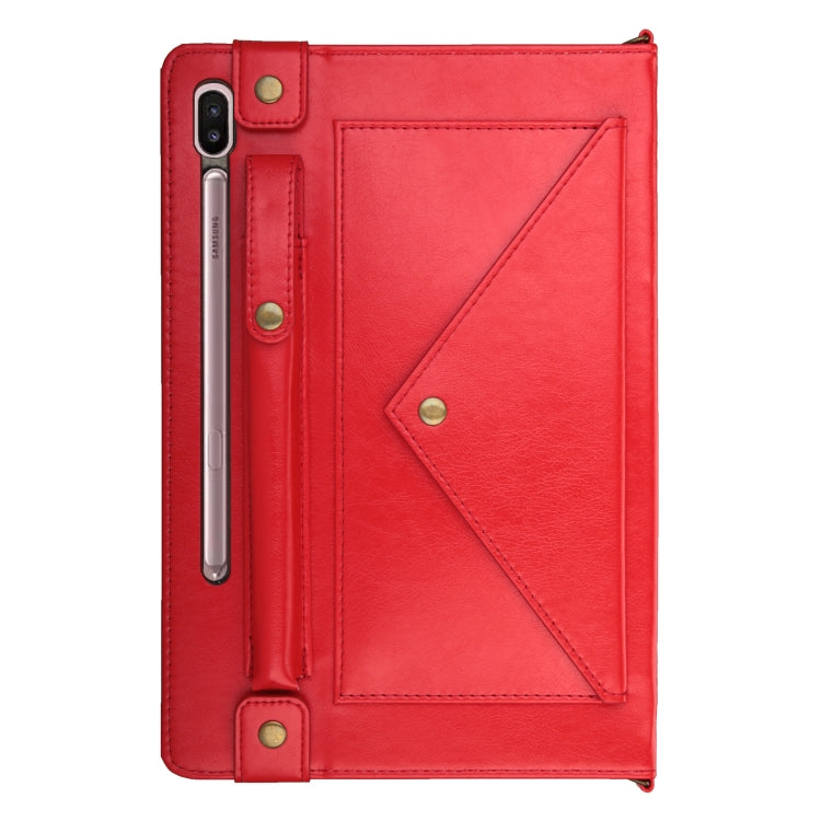For Galaxy Tab S6 10.5 / T860 / 865 Envelope Horizontal Flip PU Leather Case with Card Slots & Pen Slots & Holder & Wallet & Photo Frame & Shoulder Strap