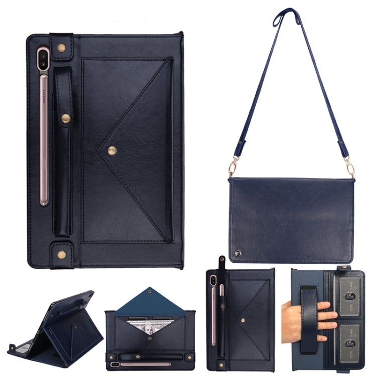 For Galaxy Tab S6 10.5 / T860 / 865 Envelope Horizontal Flip PU Leather Case with Card Slots & Pen Slots & Holder & Wallet & Photo Frame & Shoulder Strap