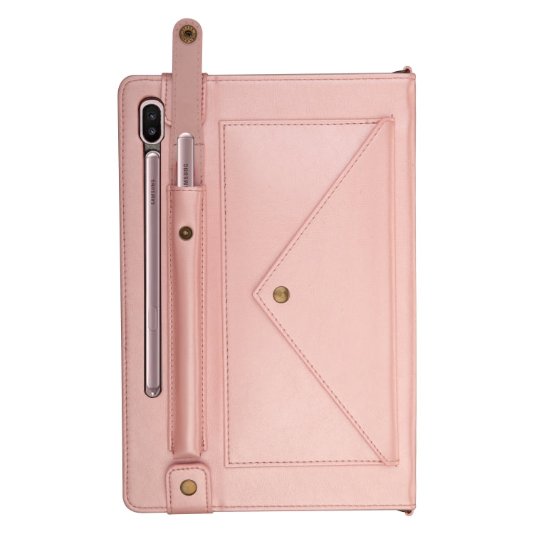 For Galaxy Tab S6 10.5 / T860 / 865 Envelope Horizontal Flip PU Leather Case with Card Slots & Pen Slots & Holder & Wallet & Photo Frame & Shoulder Strap