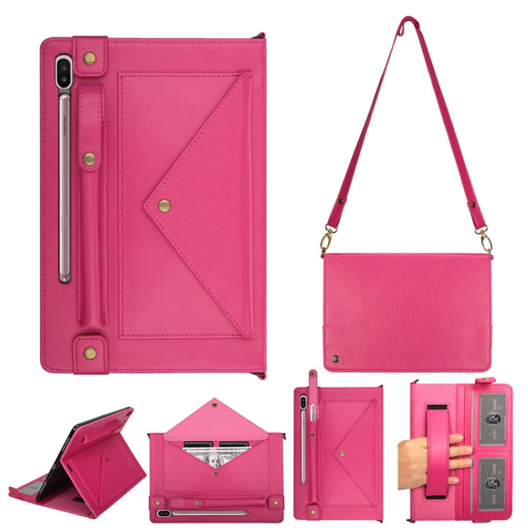 For Galaxy Tab S6 10.5 / T860 / 865 Envelope Horizontal Flip PU Leather Case with Card Slots & Pen Slots & Holder & Wallet & Photo Frame & Shoulder Strap
