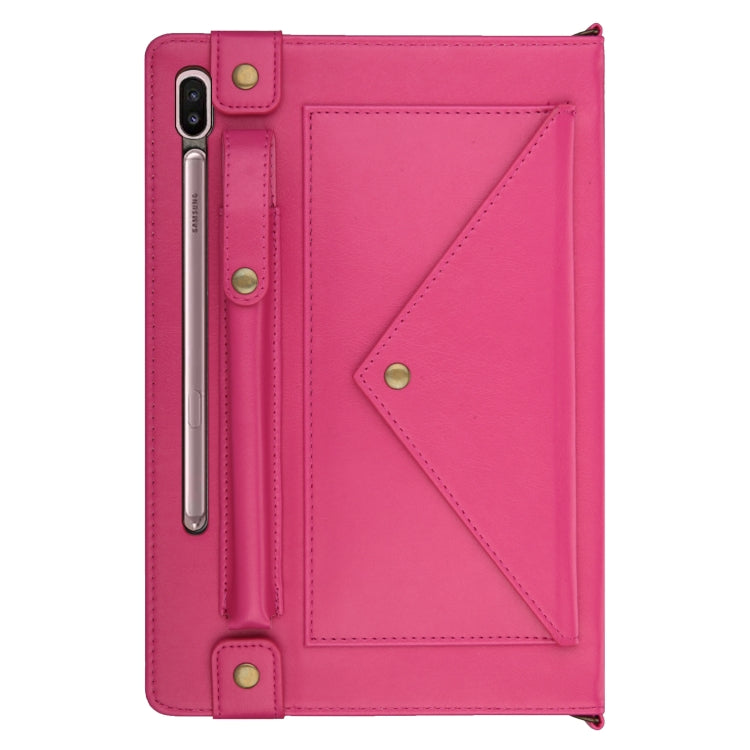 For Galaxy Tab S6 10.5 / T860 / 865 Envelope Horizontal Flip PU Leather Case with Card Slots & Pen Slots & Holder & Wallet & Photo Frame & Shoulder Strap