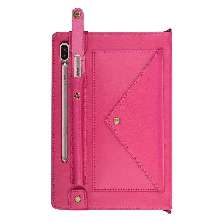 For Galaxy Tab S6 10.5 / T860 / 865 Envelope Horizontal Flip PU Leather Case with Card Slots & Pen Slots & Holder & Wallet & Photo Frame & Shoulder Strap