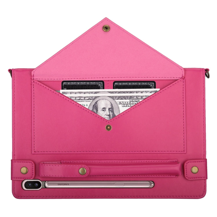 For Galaxy Tab S6 10.5 / T860 / 865 Envelope Horizontal Flip PU Leather Case with Card Slots & Pen Slots & Holder & Wallet & Photo Frame & Shoulder Strap