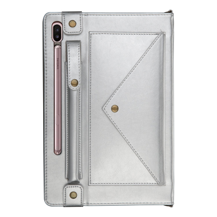 For Galaxy Tab S6 10.5 / T860 / 865 Envelope Horizontal Flip PU Leather Case with Card Slots & Pen Slots & Holder & Wallet & Photo Frame & Shoulder Strap