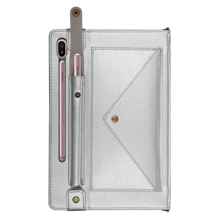 For Galaxy Tab S6 10.5 / T860 / 865 Envelope Horizontal Flip PU Leather Case with Card Slots & Pen Slots & Holder & Wallet & Photo Frame & Shoulder Strap
