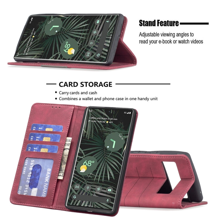 For Google Pixel 6 Pro Magnetic Splicing Leather Phone Case