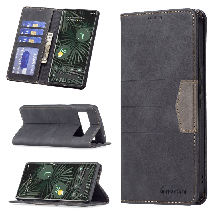For Google Pixel 6 Pro Magnetic Splicing Leather Phone Case