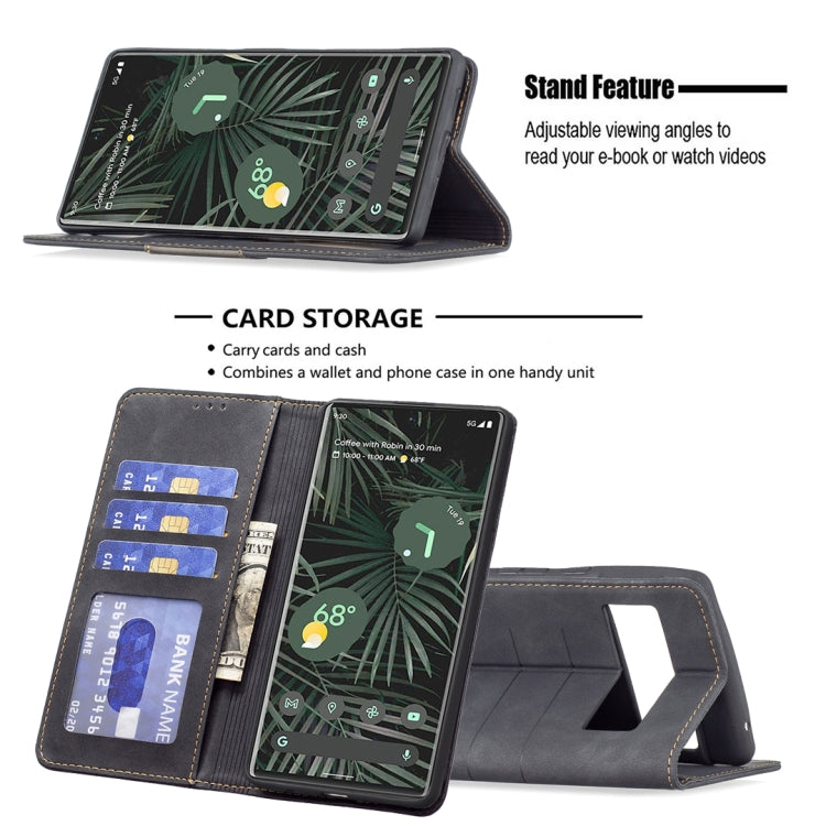 For Google Pixel 6 Pro Magnetic Splicing Leather Phone Case