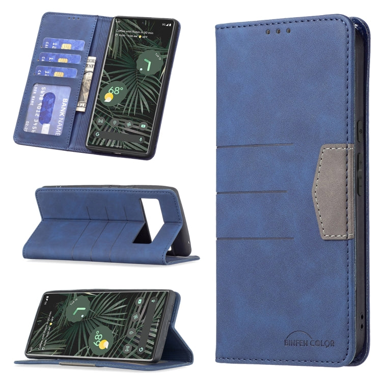 For Google Pixel 6 Pro Magnetic Splicing Leather Phone Case