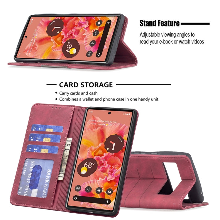 For Google Pixel 6 Magnetic Splicing Leather Phone Case