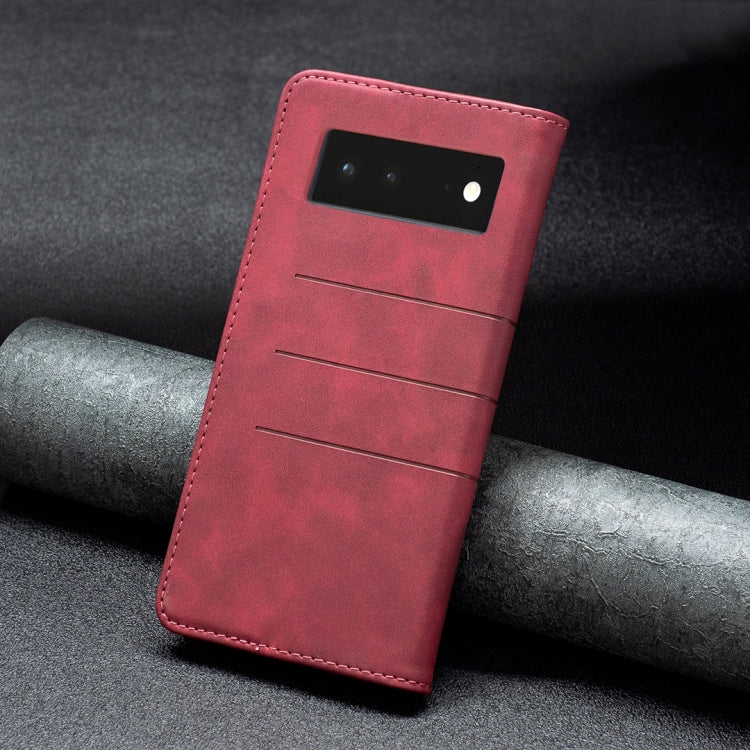 For Google Pixel 6 Magnetic Splicing Leather Phone Case
