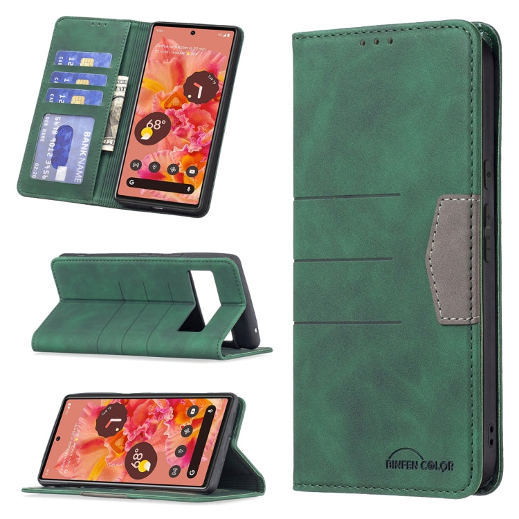 For Google Pixel 6 Magnetic Splicing Leather Phone Case