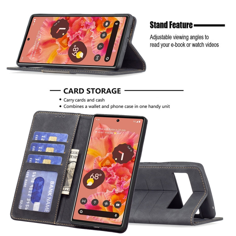 For Google Pixel 6 Magnetic Splicing Leather Phone Case