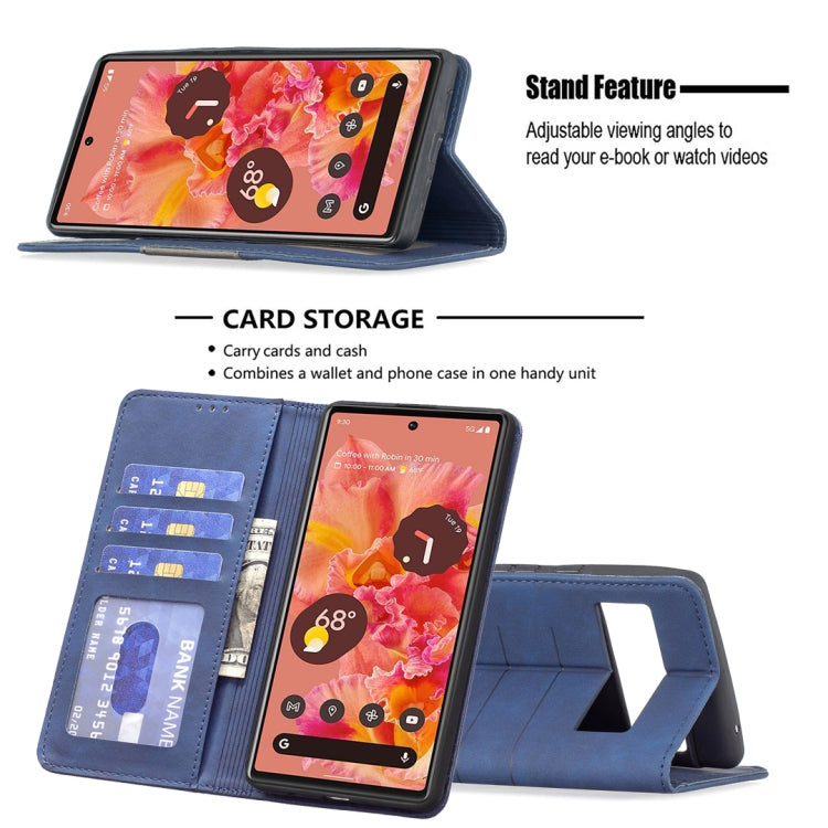 For Google Pixel 6 Magnetic Splicing Leather Phone Case