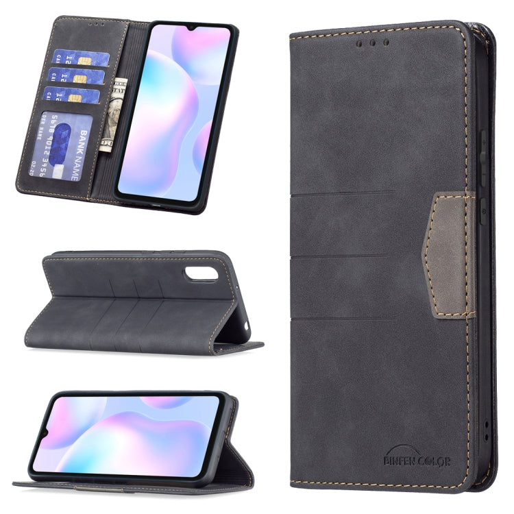 For Xiaomi Redmi 9A Magnetic Splicing Leather Phone Case