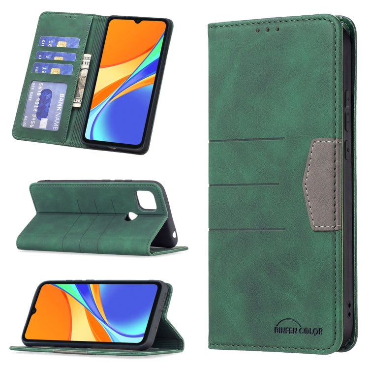For Xiaomi Redmi 9C Magnetic Splicing Leather Phone Case