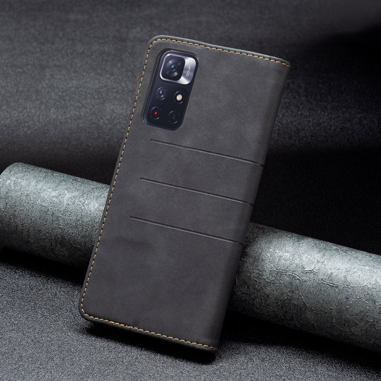 For Xiaomi Redmi Note 11 5G Magnetic Splicing Leather Phone Case