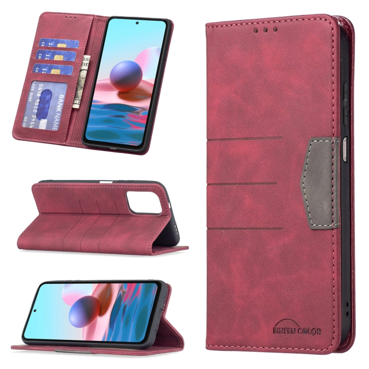 For Xiaomi Redmi Note 10 4G / 10S Magnetic Splicing Leather Phone Case