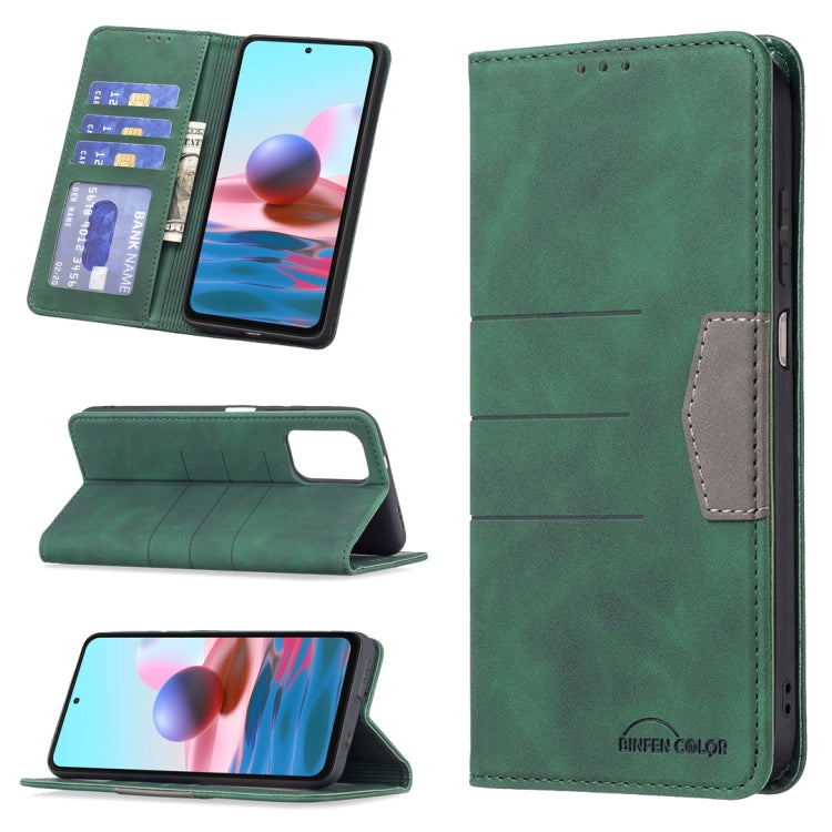 For Xiaomi Redmi Note 10 4G / 10S Magnetic Splicing Leather Phone Case