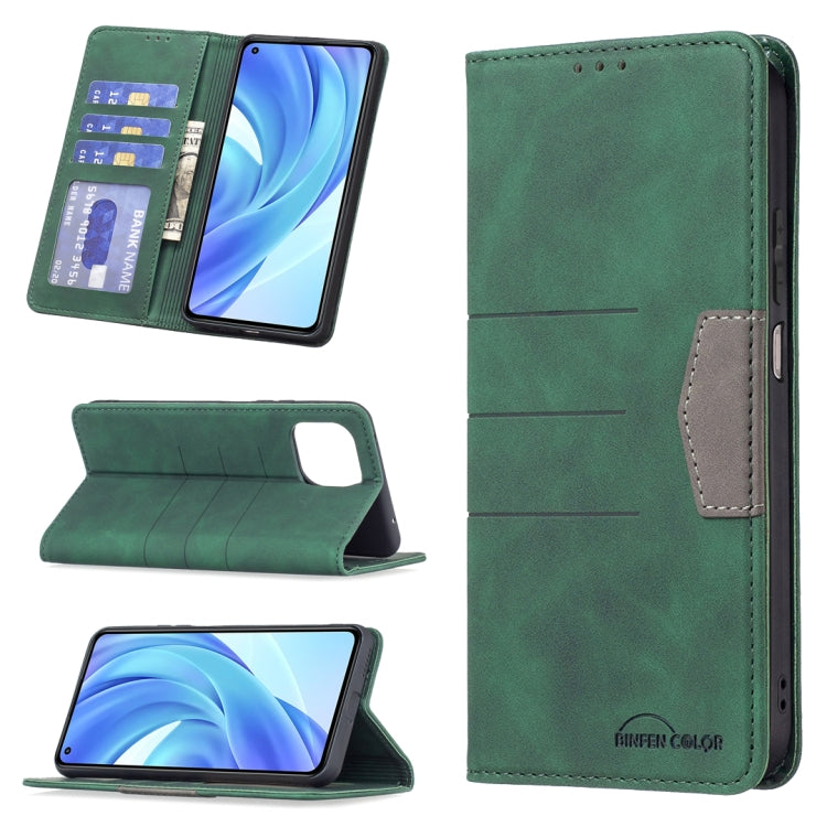 For Xiaomi Mi 11 Lite Magnetic Splicing Leather Phone Case