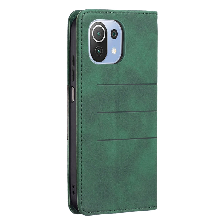 For Xiaomi Mi 11 Lite Magnetic Splicing Leather Phone Case