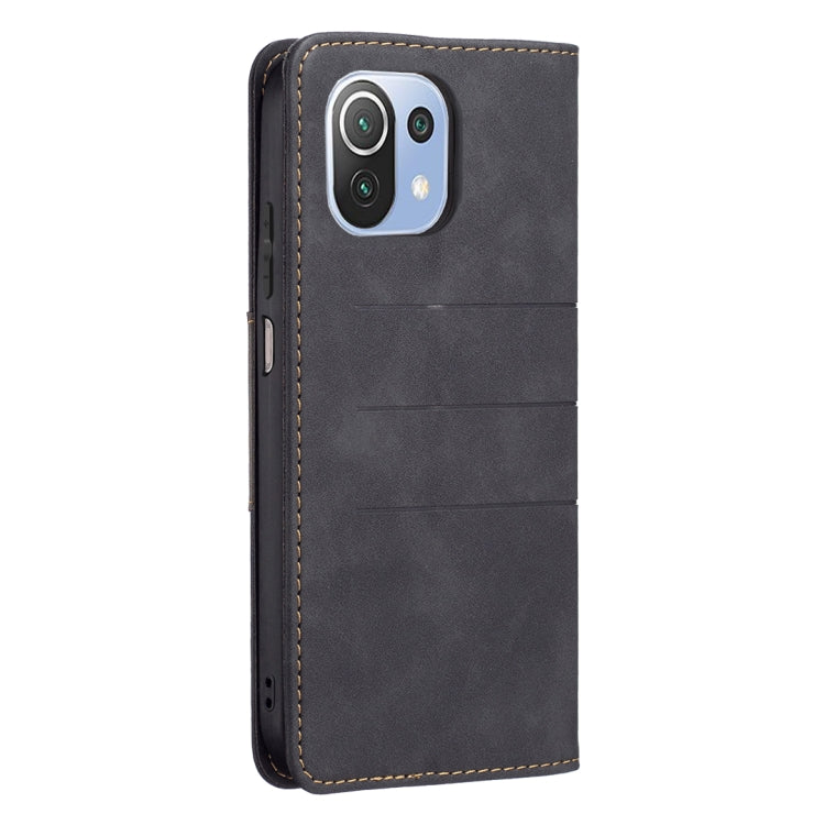 For Xiaomi Mi 11 Lite Magnetic Splicing Leather Phone Case
