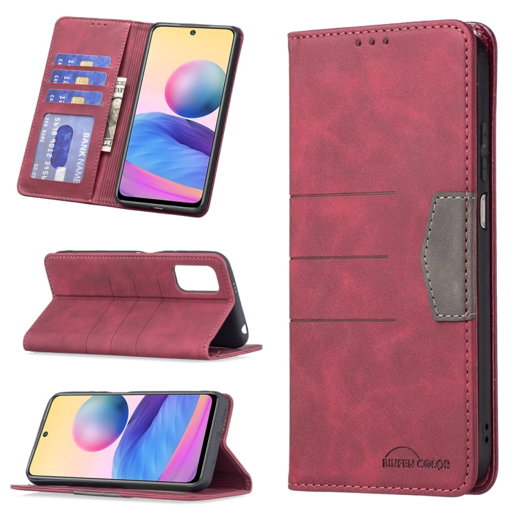 For Xiaomi Poco M3 Pro / Redmi Note 10 5G / 10T 5G Magnetic Splicing Leather Phone Case