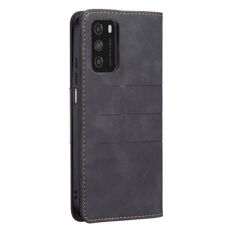 For Xiaomi Poco M3 / Redmi Note 9 4G Magnetic Splicing Leather Phone Case