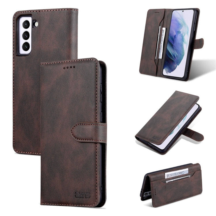 For Samsung Galaxy S21 5G AZNS Dream II Skin Feel PU+TPU Horizontal Flip Leather Phone Case with Holder & Card Slots & Wallet