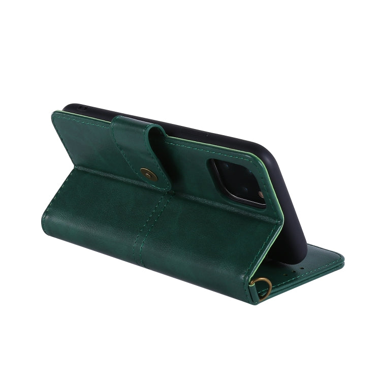 For iPhone 11 Pro Lambskin Texture Horizontal Flip PU Leather Case with Holder & Card Slots & Frame & Lanyard