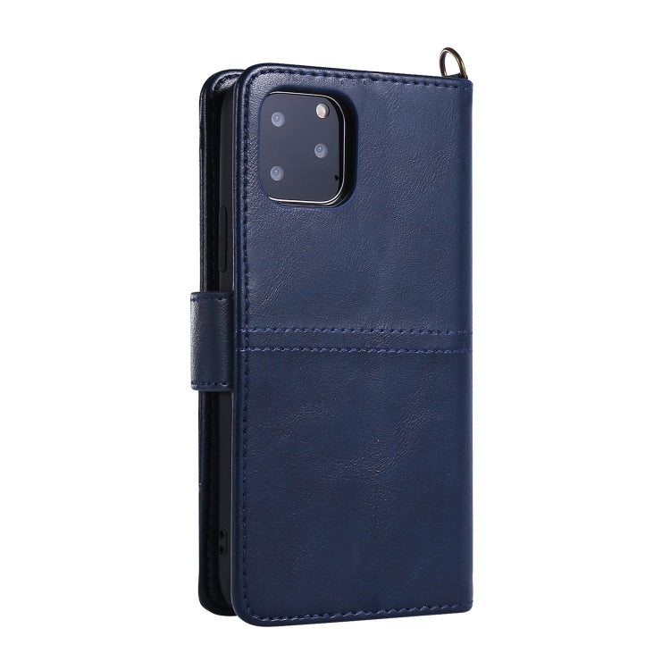 For iPhone 11 Pro Lambskin Texture Horizontal Flip PU Leather Case with Holder & Card Slots & Frame & Lanyard