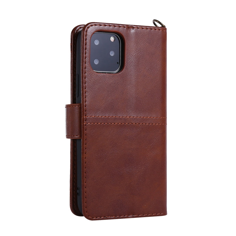 For iPhone 11 Pro Lambskin Texture Horizontal Flip PU Leather Case with Holder & Card Slots & Frame & Lanyard