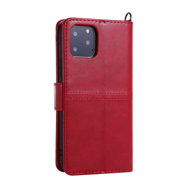 For iPhone 11 Pro Max Lambskin Texture Horizontal Flip PU Leather Case with Holder & Card Slots & Frame & Lanyard