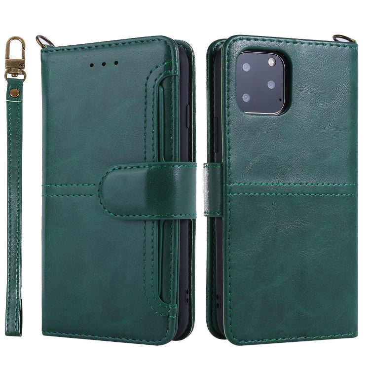 For iPhone 11 Pro Max Lambskin Texture Horizontal Flip PU Leather Case with Holder & Card Slots & Frame & Lanyard