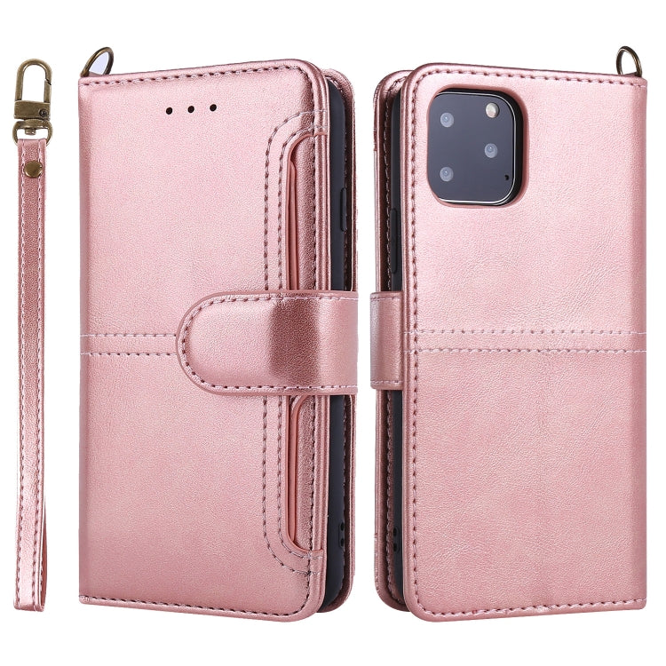 For iPhone 11 Pro Max Lambskin Texture Horizontal Flip PU Leather Case with Holder & Card Slots & Frame & Lanyard