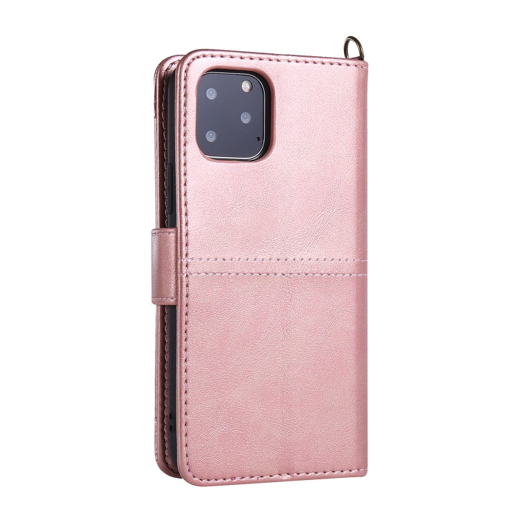 For iPhone 11 Pro Max Lambskin Texture Horizontal Flip PU Leather Case with Holder & Card Slots & Frame & Lanyard