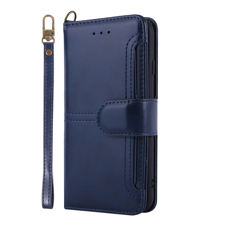 For iPhone 11 Lambskin Texture Horizontal Flip PU Leather Case with Holder & Card Slots & Frame & Lanyard