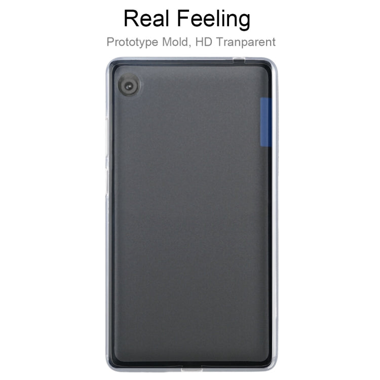 For Lenovo Tab M7 0.75mm Dropproof Outside Glossy Inside Frosted TPU Case