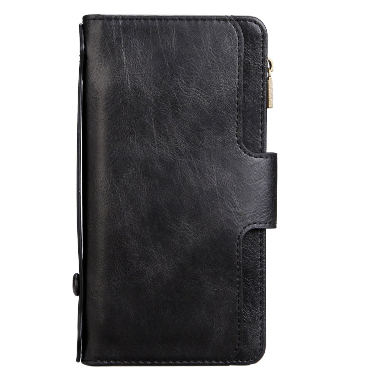 For iPhone 13 mini JDK-A1 Series Zipper Wallet Flip Leather Phone Case (Black)