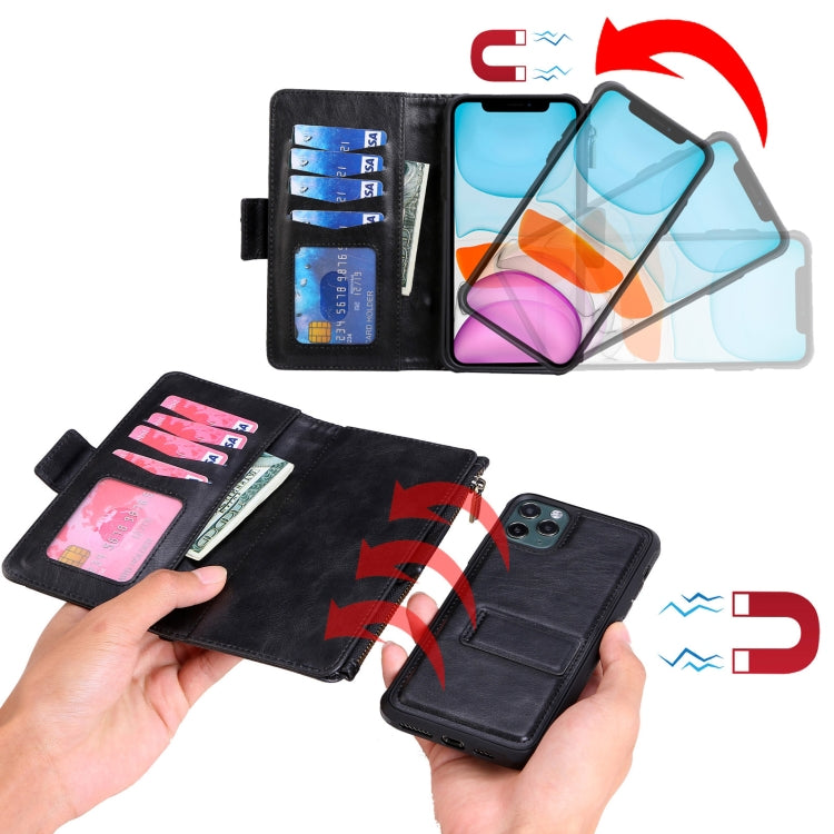 For iPhone 13 JDK-A1 Series Zipper Wallet Flip Leather Phone Case