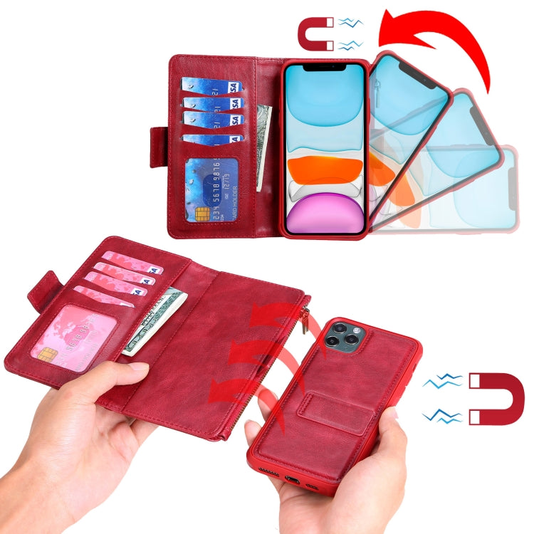 For iPhone 13 JDK-A1 Series Zipper Wallet Flip Leather Phone Case